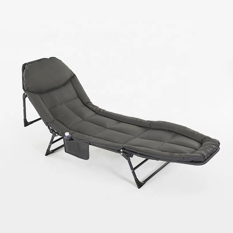 Recliner Couch Portable Chaise Laying Office Folding Nap Bed Lounge Chair Bed For Beach Yard folding single bed