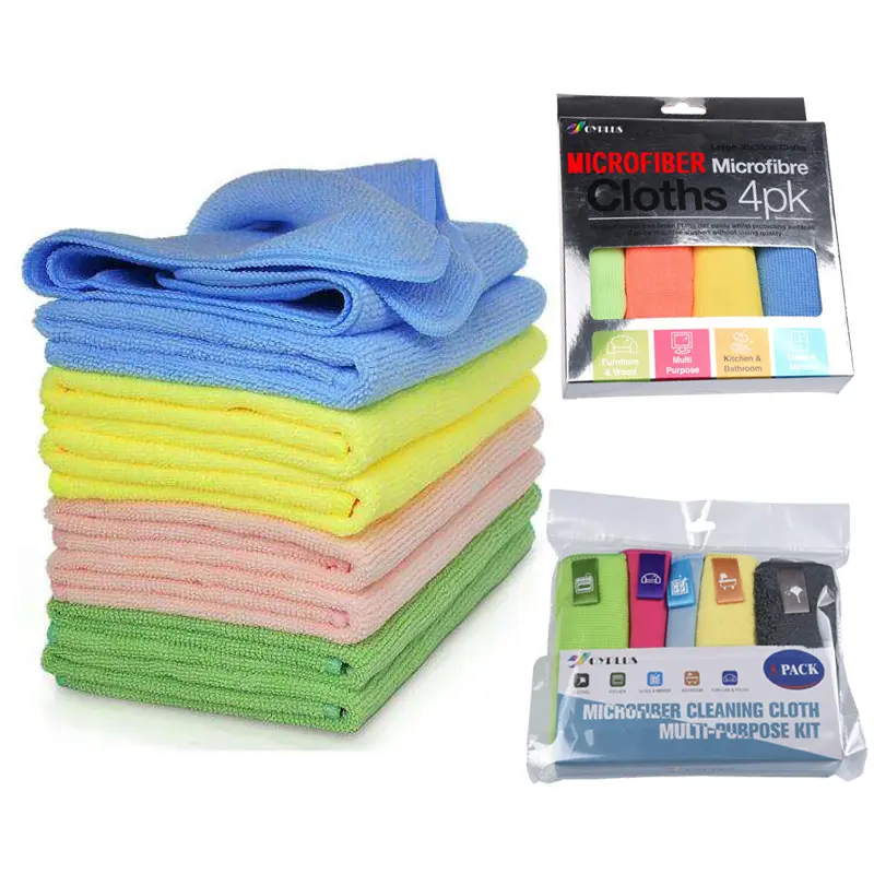 Customized 1pk Car Rag Reusable Kitchen Towel Absorbent Cleaning Cloth Microfiber Towel