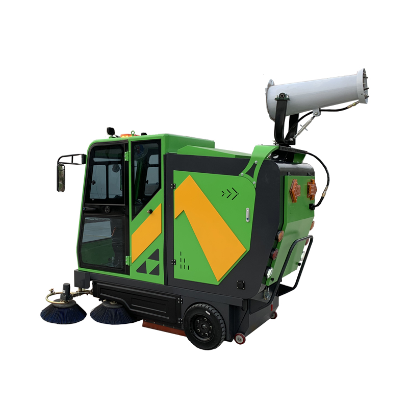A multi purpose electric sweeper Four Wheel Steering Road Sweeper Cleaning Machine