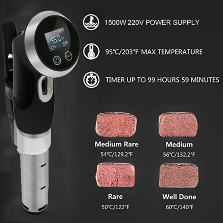 SALE Temperature LCD Digital Display Stainless Steel 1500 Watts digital sous vide container slow cooker
