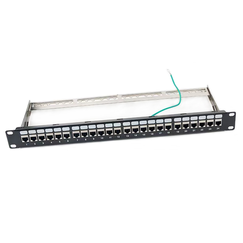 Экранированная 24 порта cat5/cat6/cat6a stp коммутационная панель cat6 распределительная рамка