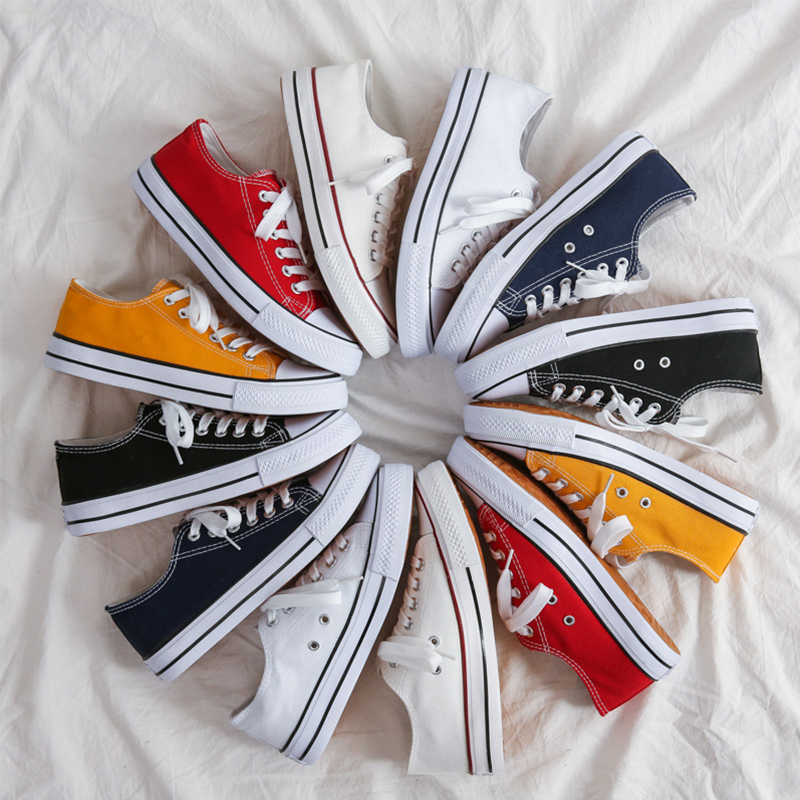 Wholesale Custom Logo All Star Sneakers Canvas Shoes Men White Casual Shoes High Low cut Sport Canvas Shoes