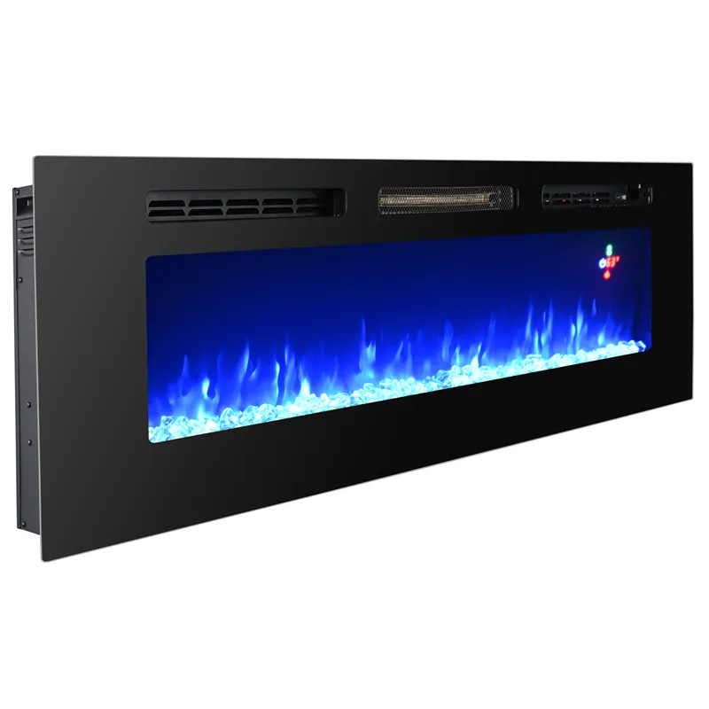 40" modern artificial flame glass wall mounted electric fireplace insert ETL