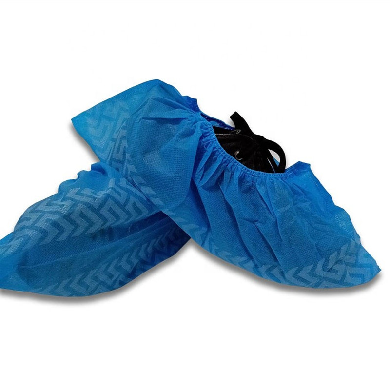 Disposable CPE PP Material Shoe Cover Antiskid Clean Room Shoe Cover with t clips