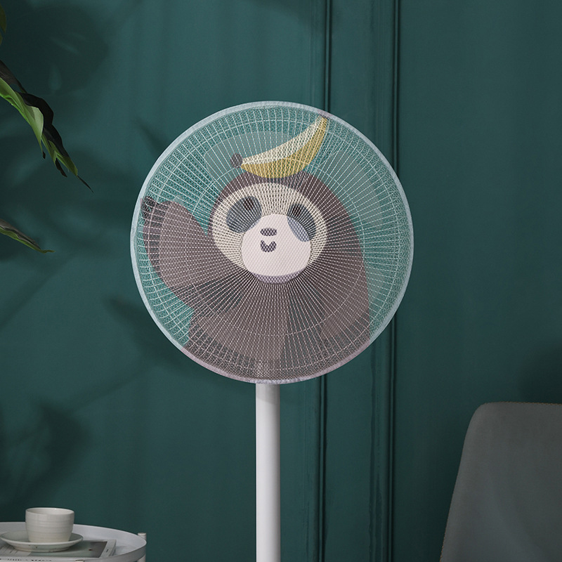 Cute Printed Electric Fan Net Cover For Baby Kid Finger Protector Safety Mesh Net Cover Children Transparent Mini Fan Cover