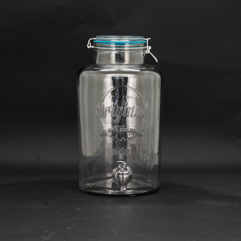 Embo стекло Mason Jar двойной напиток диспенсер с утечки бесплатно Spigot