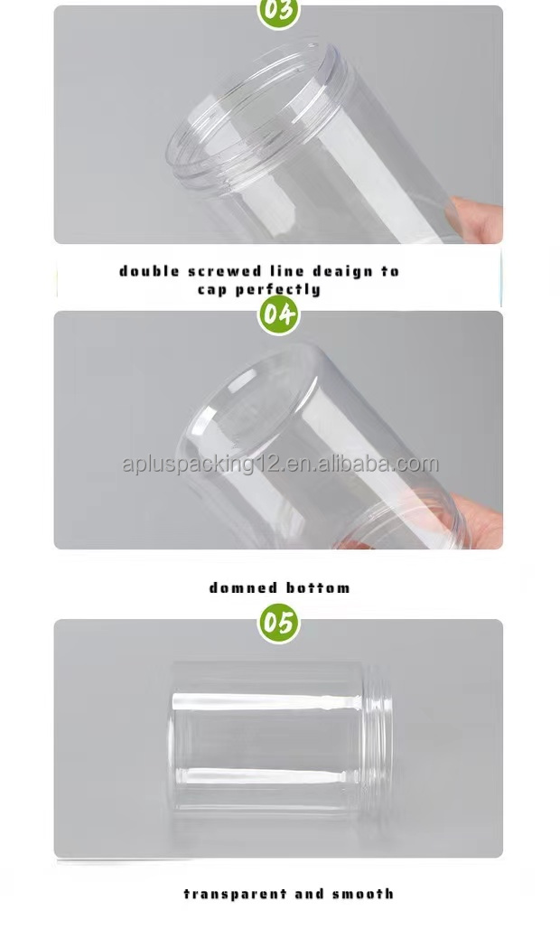 55* 106 Mm 6 Oz 180 Ml Round Plastic Spice Herb Powder Shaker Clear Plastic Spice Jar Clear Airtight Plastic Jars