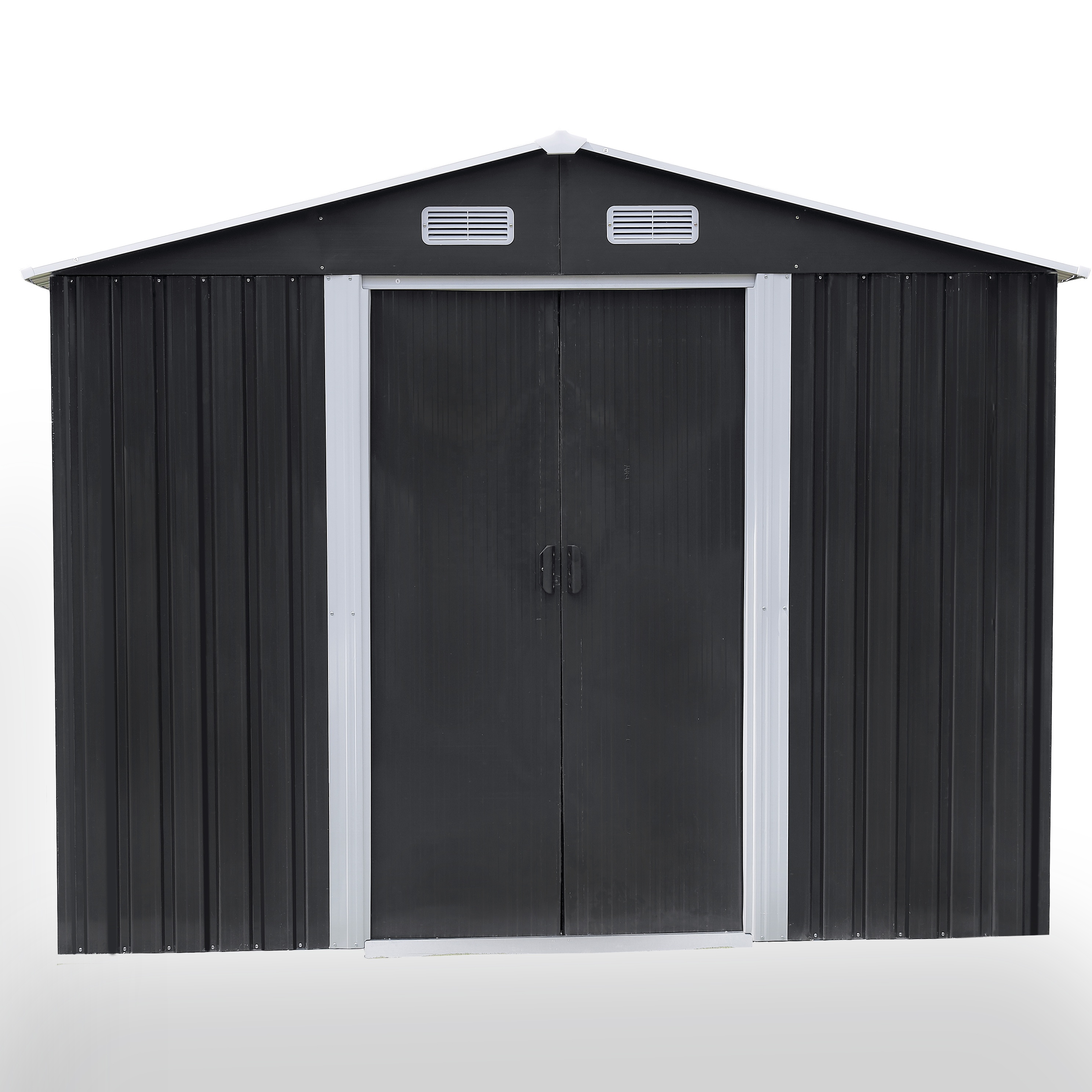 Iron Craft metal shed Apex roof with locking system outdoor metal storage for garden and backyard