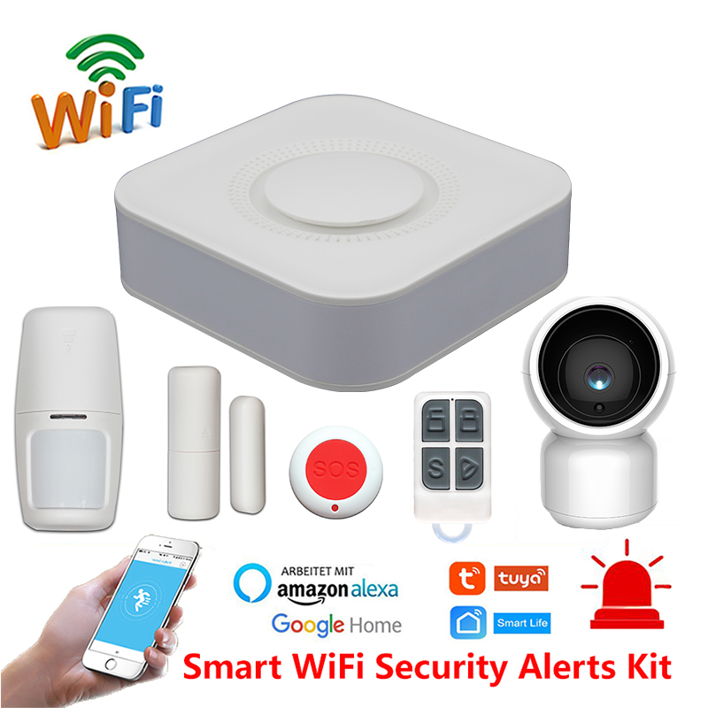 Цена по прейскуранту завода-изготовителя Лидер продаж WIFI беспроводной доступ в Интернет, будильник и с защитой от вскрытия функция охранная система домашней сигнализации Поддержка приложение Tuya