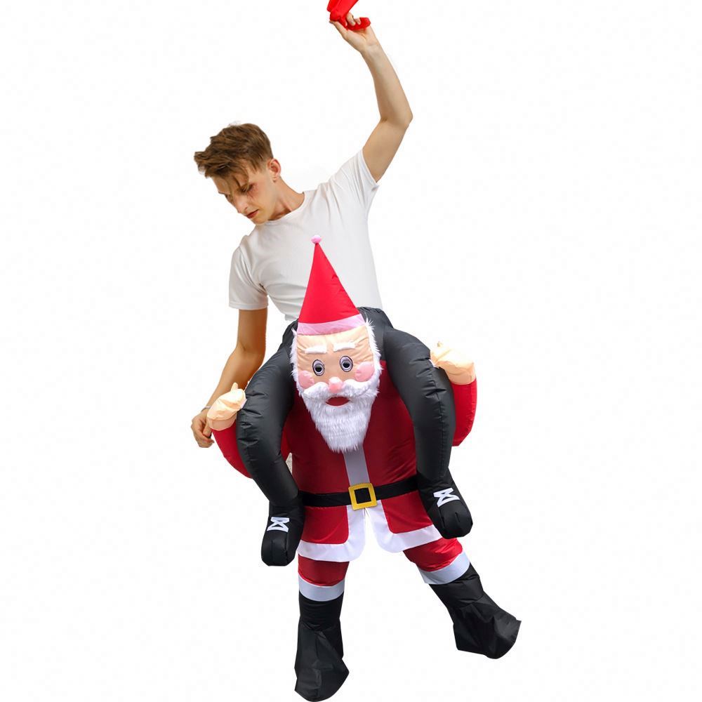 Christmas Santa Claus Inflatable Costume Great Illusion Fancy Dress Outfit One Size fits Most