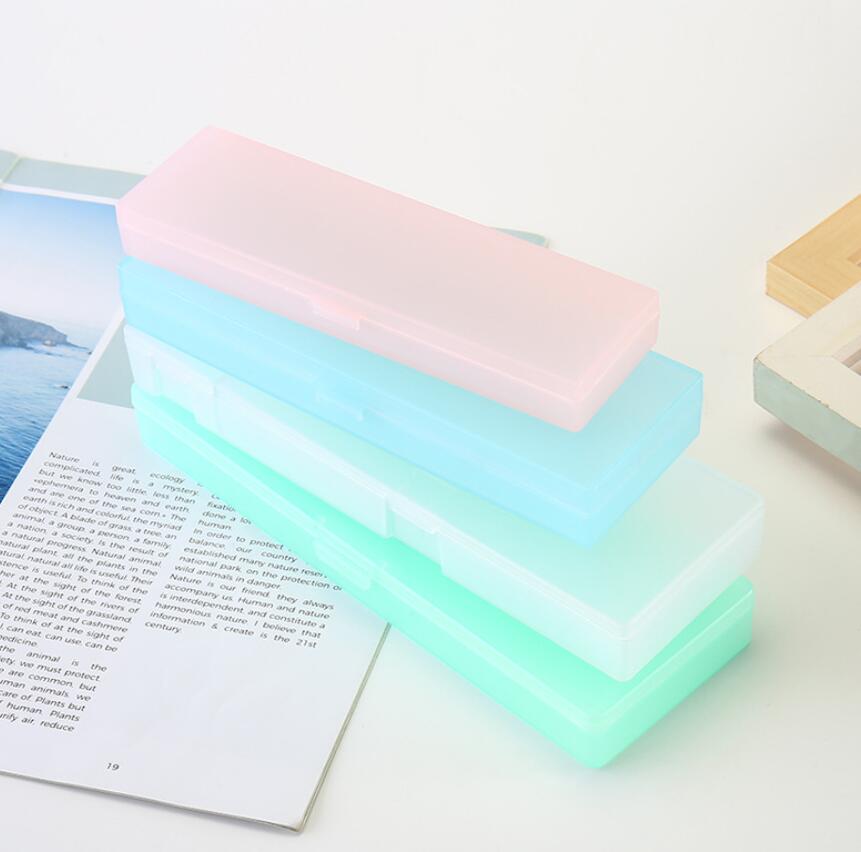 Wholesale Price Plastic Transparent Matte School Clear Pencil Cases