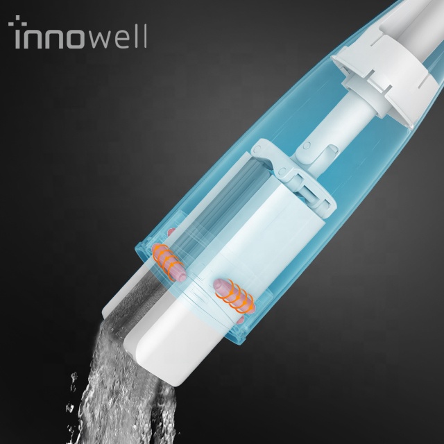 Швабра Innowell, инновационная губка для уборки пола, с четырьмя боковыми отжимами, с вращением на руки, домашний инструмент