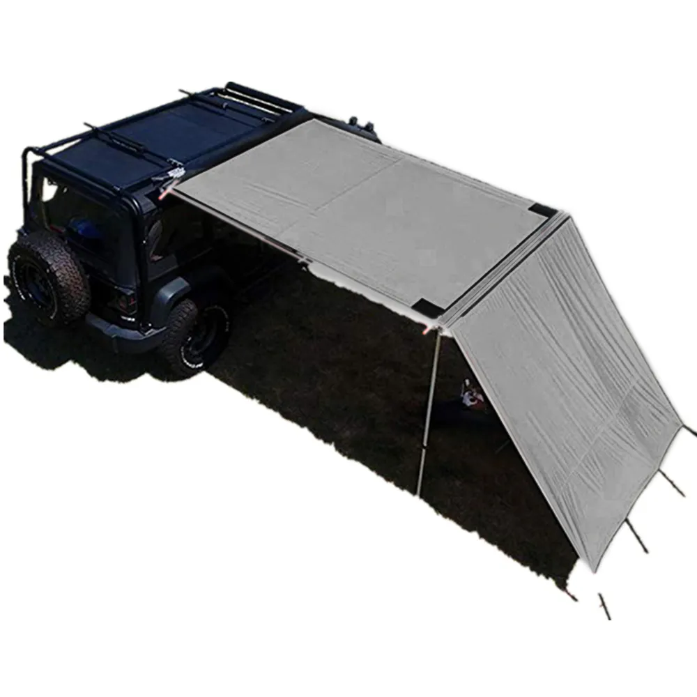 DANCHEL OUTDOOR 2.5*3m Car Side SUV Awning With 2*2.5m Side Wall Front Extension Wall Car Roof Top Tent