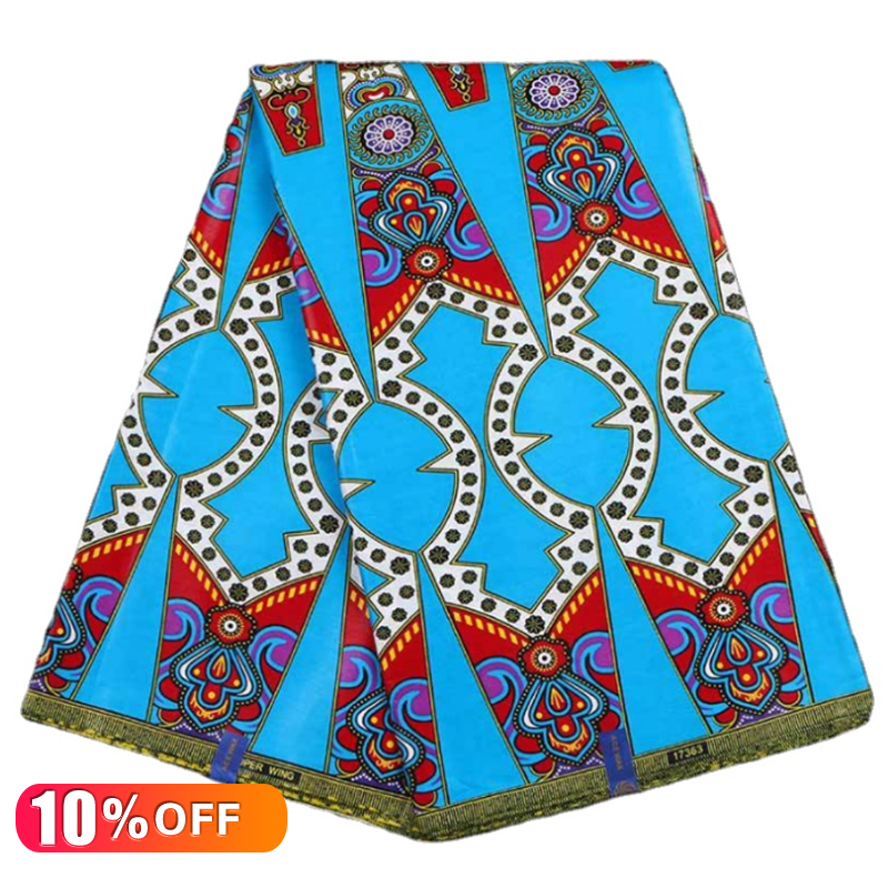 African wax fabric 100%polyester fabrics custom print fabric
