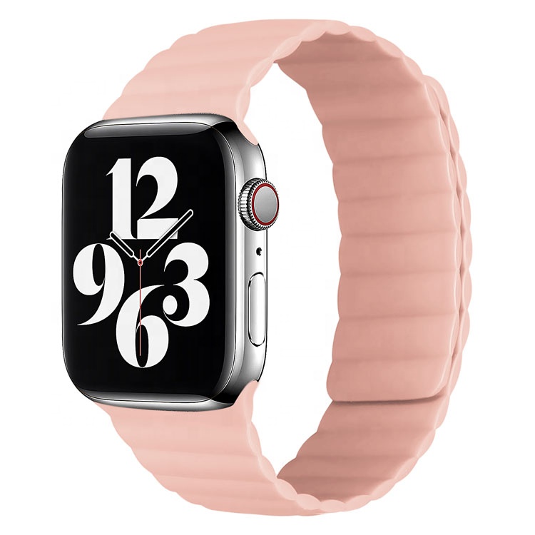 Новый силиконовый магнитный ремешок для часов Apple watch Series 6, водонепроницаемый спортивный ремешок для часов 40 мм 44 мм