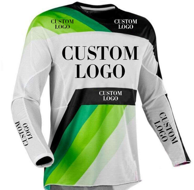 Оптовая продажа, быстросохнущая Мужская Джерси mx motocross из полиэстера с длинным рукавом и логотипом на заказ