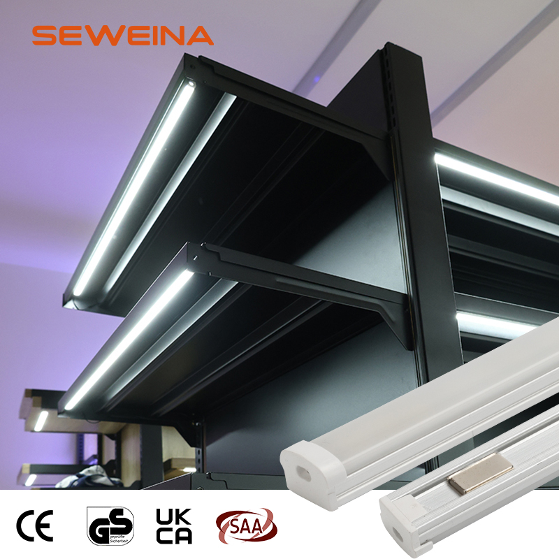 12V/24V Corridor Cabinet Commercial Supermarket Display Shelf Led Cabinet Shelf Lighting With Magnetic Suction For Metal Display