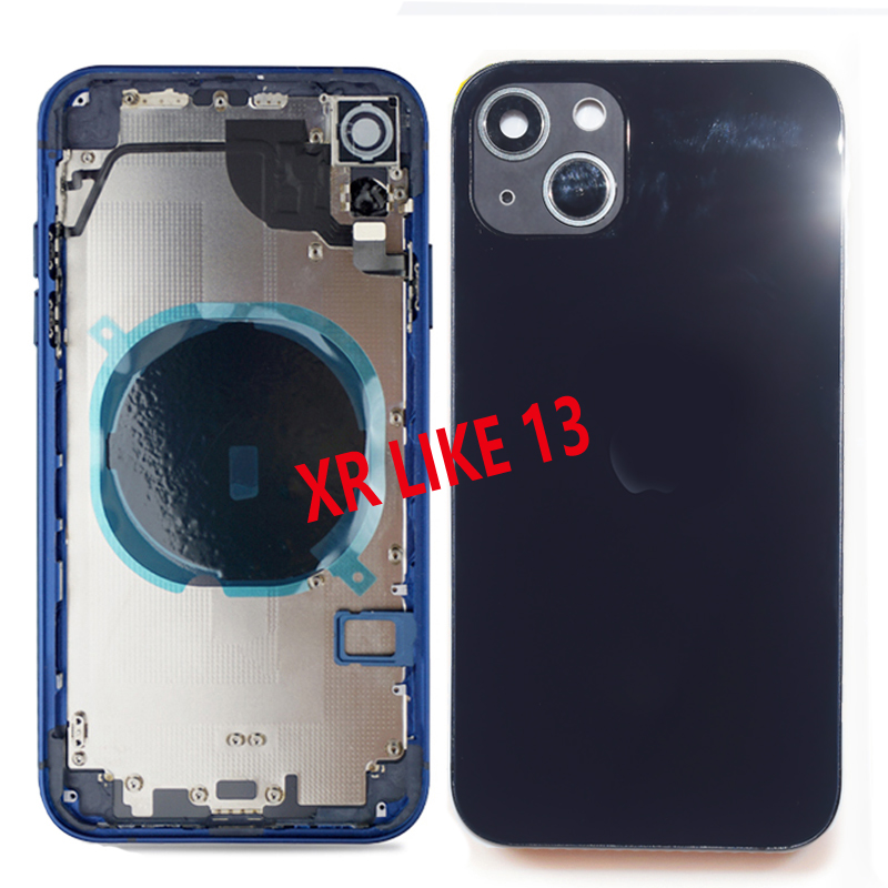 iPhone Xr to 13 Back Housing XR like 13 Housing Back latest design replacement battery housing For iphone xr to 13