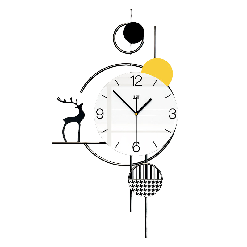 Modern Luxury Clocks and Watches Wall Clock Living Room High Sense Simple Creative High Value Decorative Table Without Punching.