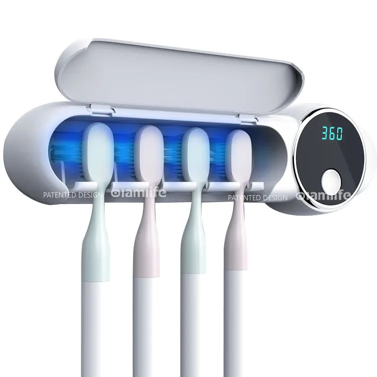 Automatic Premium USB Fast Charging Sonic Electric Toothbrush UV Sanitizer Case for Adults and Kids