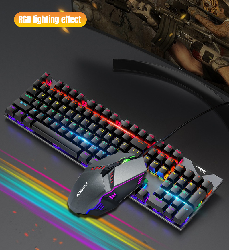GZ-Q609 оптовая продажа с фабрики геймера Механическая игровая клавиатура и мышь комбо ноутбук Черный Белый USB ключ OEM статус стиль
