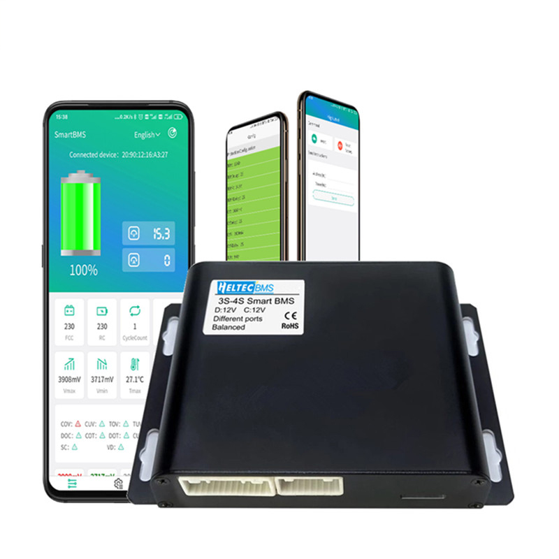 HeltecBMS Smart BMS with rs485 CAN 4S 12V BMS lifepo4/Li-ion for engineering vehicle solar energy storage battery system