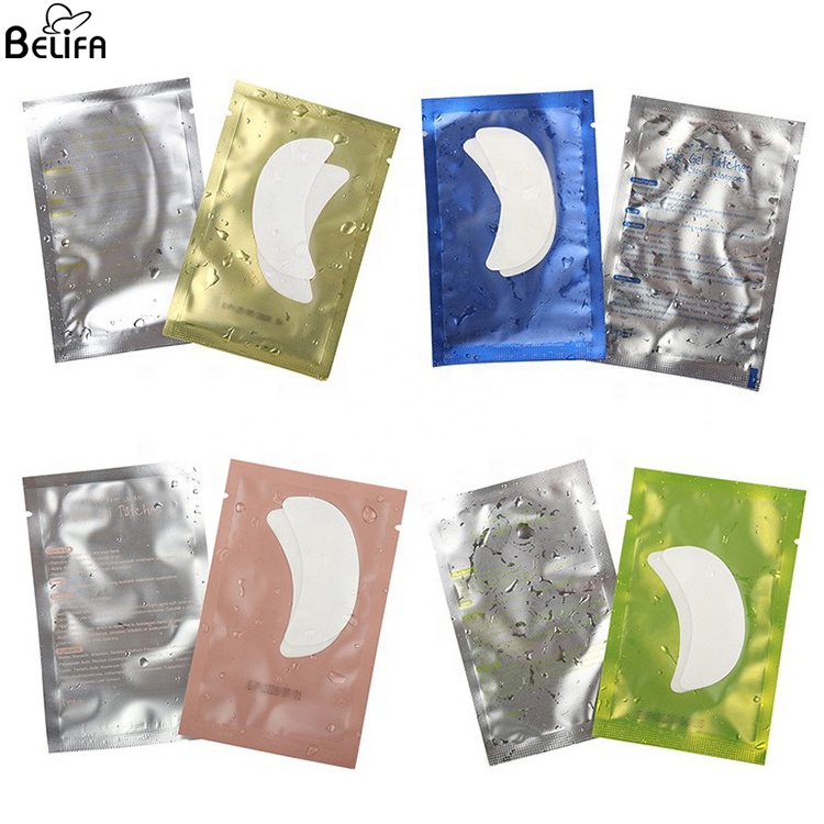Private label pink gold hydrogel lint free collagen micro foam lash bio gel under eye pads patches for eyelash extensions