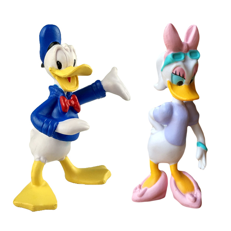 Пластиковая фигурка, игрушки из ПВХ, Маргаритка и Дональд Дак