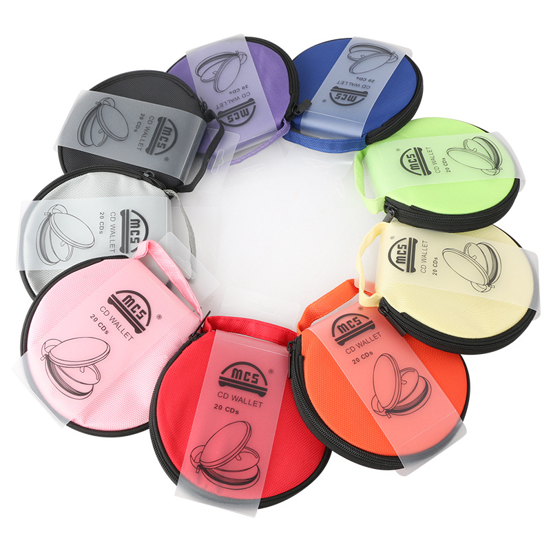 High Quality Fashion Portable Zipper Round CD Case Bag