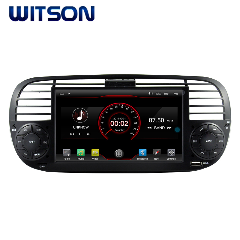 WITSON Quad-Core Android 10 автомобильный мультимедийный плеер для FIAT 500 автомобильный gps-навигатор