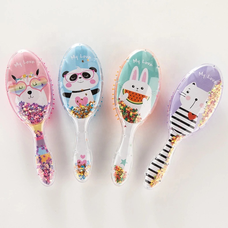 Newest Cute Rabbit Panda Plastic Wide Tooth Comb Cartoon Wholesale