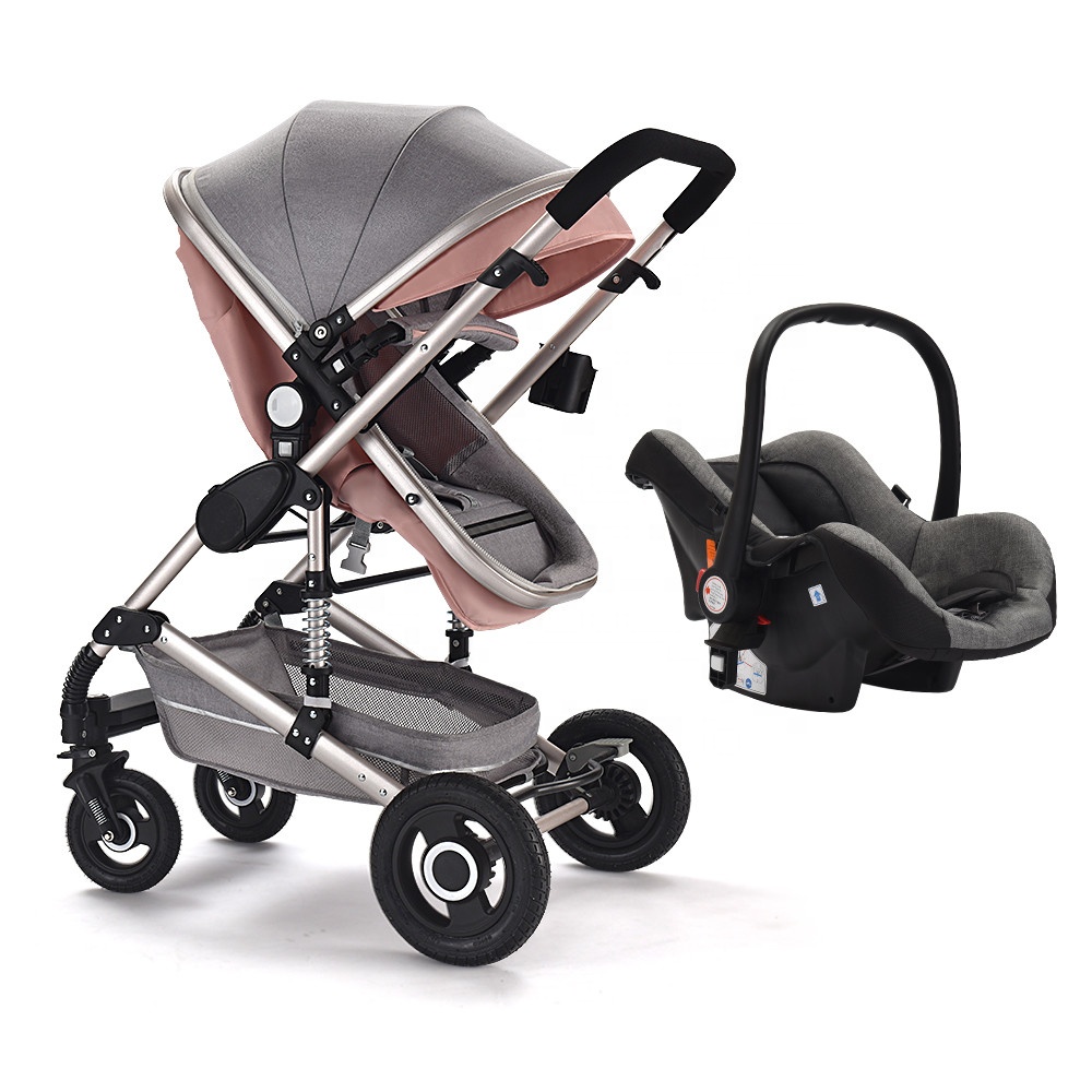 2020 г., оптовая продажа, складная двухсторонняя детская коляска Coche De Bebe 3 в 1 с автокреслом