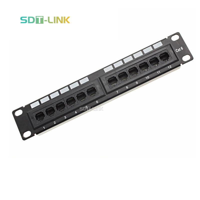 Неэкранированный сетевой кабель RJ45 UTP 110 Тип 1U 12 портов cat6 коммутационная панель Cat6 rj45 коммутационная панель
