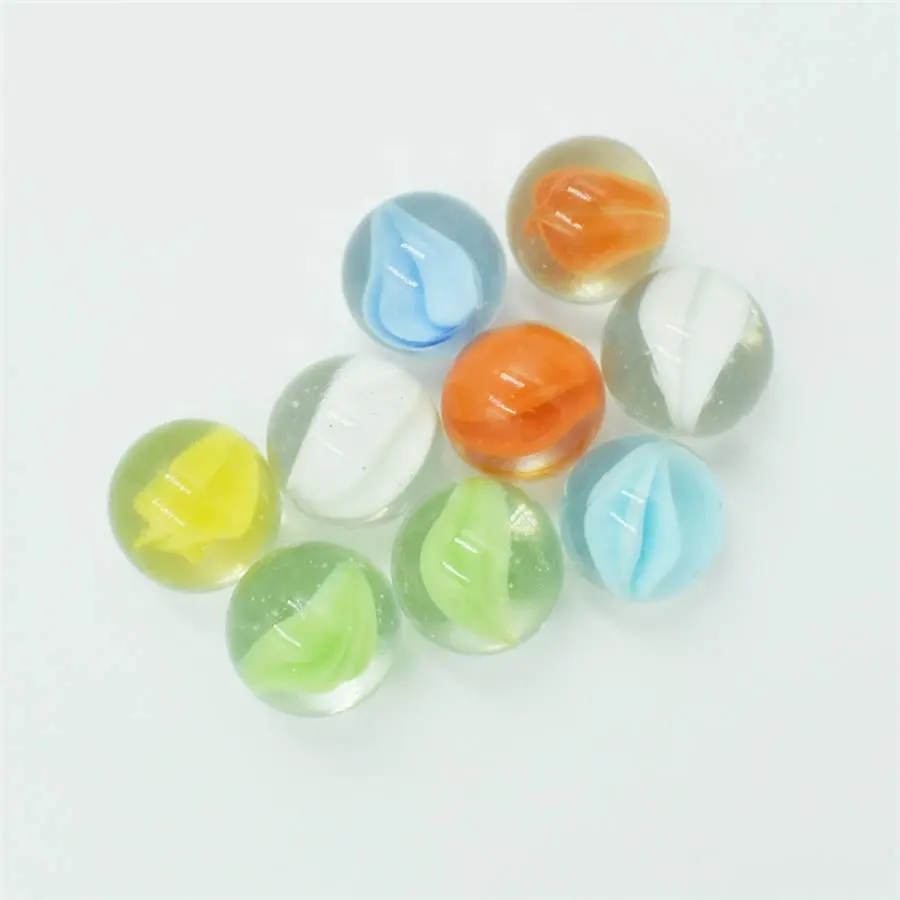 Multi Color 16 mm Eight Petals Marble Glass