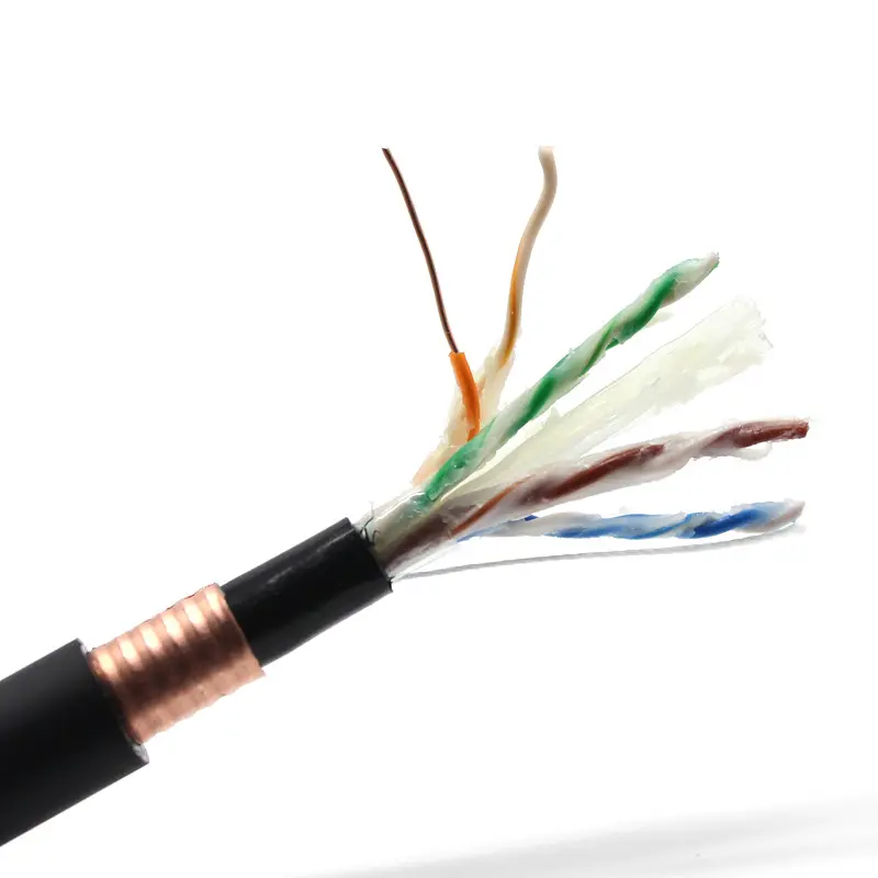 UTP CAT6 outdoor armored oil-filled network cables Special engineering network cables shielded over-tested twisted-pair cables
