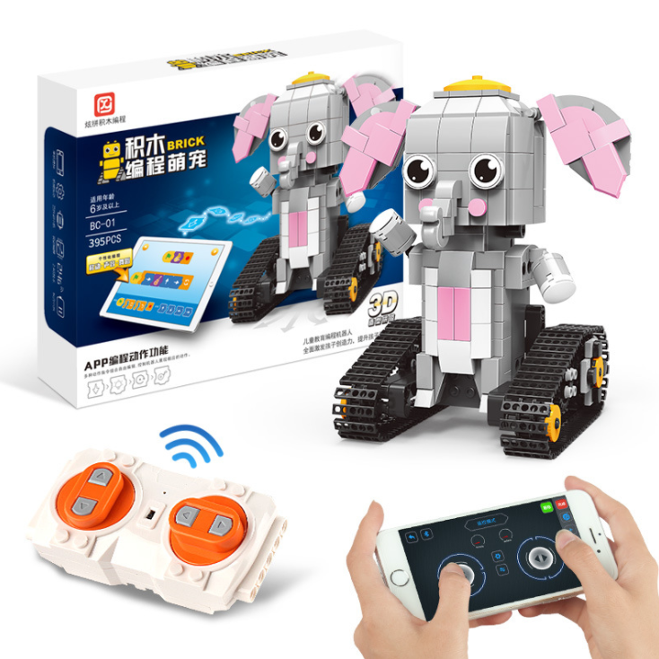 Amazon Programming Building Blocks Cute Pet Robot APP Programming Remote Control STEAM Robot Science Education Model Toys Gifts