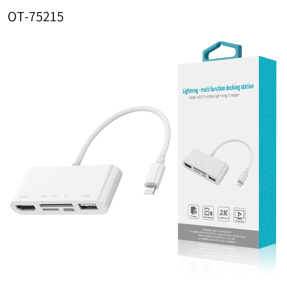 Адаптер-концентратор с поддержкой Youtube SD TF HDTV USB 8PIn считыватель зарядное устройство адаптер для iPhone OTG адаптер