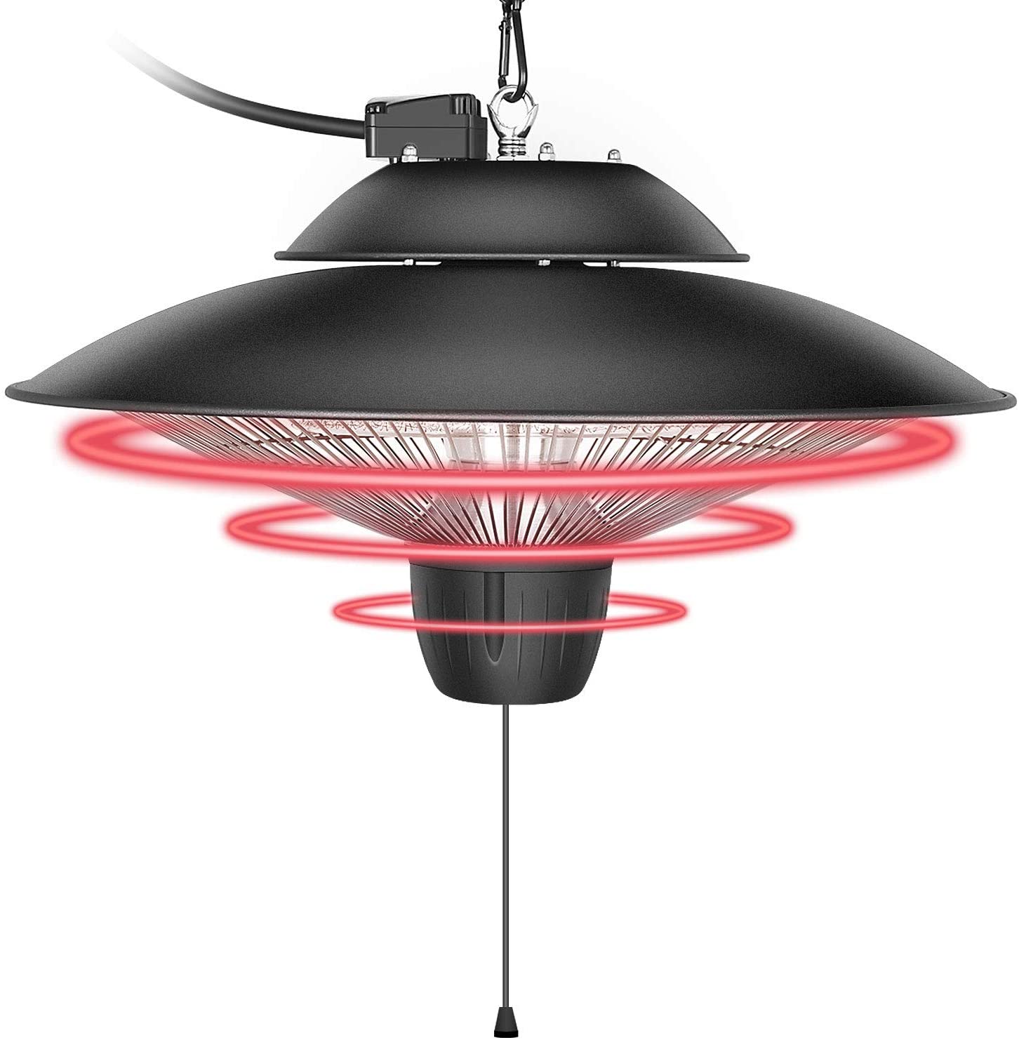 Simple Deluxe Patio Portable Outdoor Heating for Balcony, Courtyard, with Overheat Protection, Ceiling-Mounted Heater