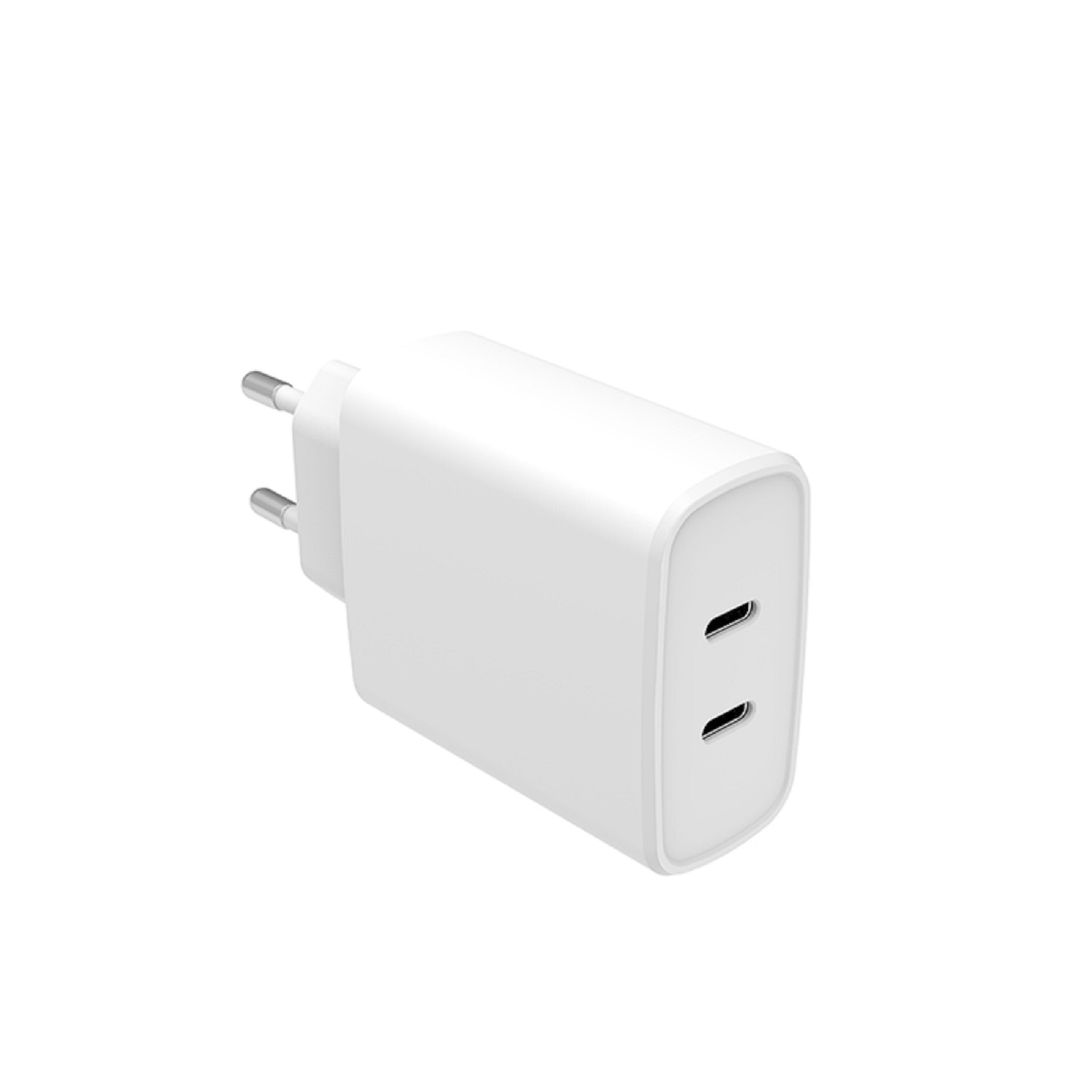 Настенное зарядное устройство USB Type-C PD3.0 с европейской вилкой, двойное PD18W, макс. ток 3 А, работает со всеми смартфонами и Планшетными ПК.