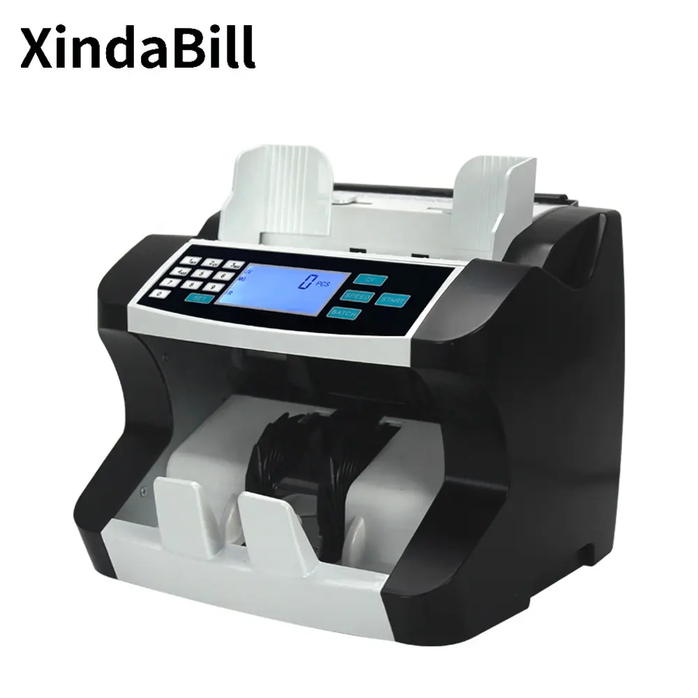 Model 8100 LCD Display The Most Advance Money Counting Equipment Currency Cash Bill Counter Detector Machine