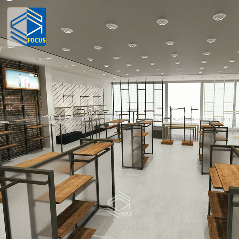 Luxury Clothing Store Retail Garment Display Rack Homeware Shop Furniture Clothes Shop Equipment For Clothes Store