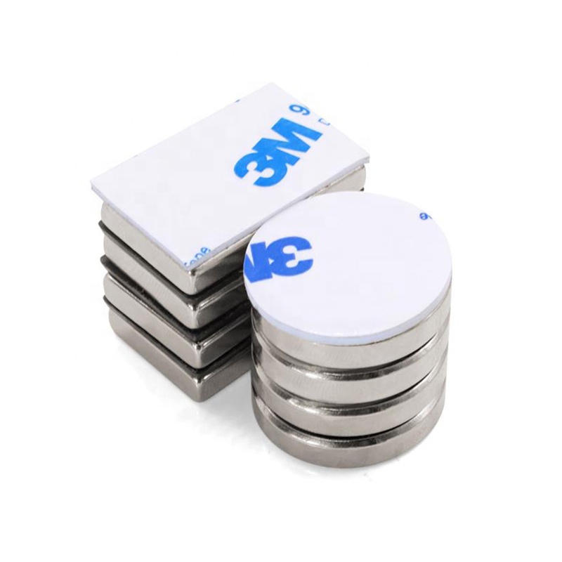 Wholesale custom n54 neodymium magnet strong magnetic force disc round rectangular shape magnet with 3M self-adhesive sticker