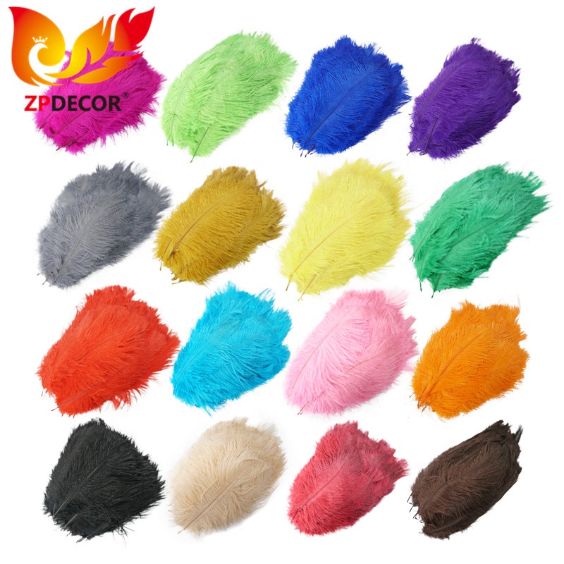 ZPDECOR оптовые размеры 15-20 см Разноцветные страусиные перья для продажи