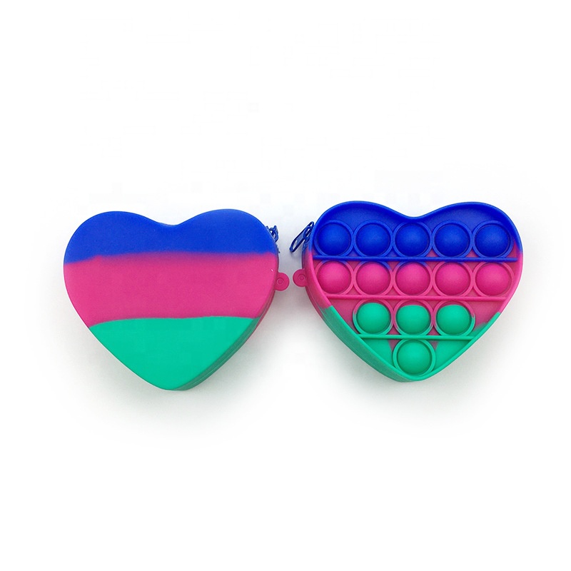 Mini silicone coin pouch bubble sensory fidget popit coin purse
