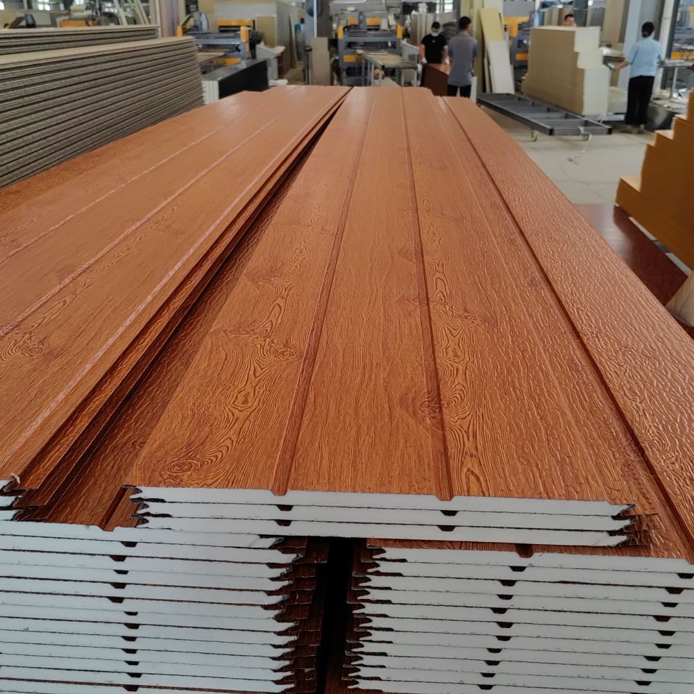 Factory Hot Sales Polyurethane Pu 1.6Cm Decorative Thermal Insulation Metal Panel for Exterior Wall Cladding