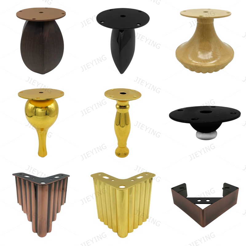 JIEYING Furniture Accessories Hardware Steel Metal Cabinet 10-15cm Fashion Decorative Iron Feet Sofa Leg