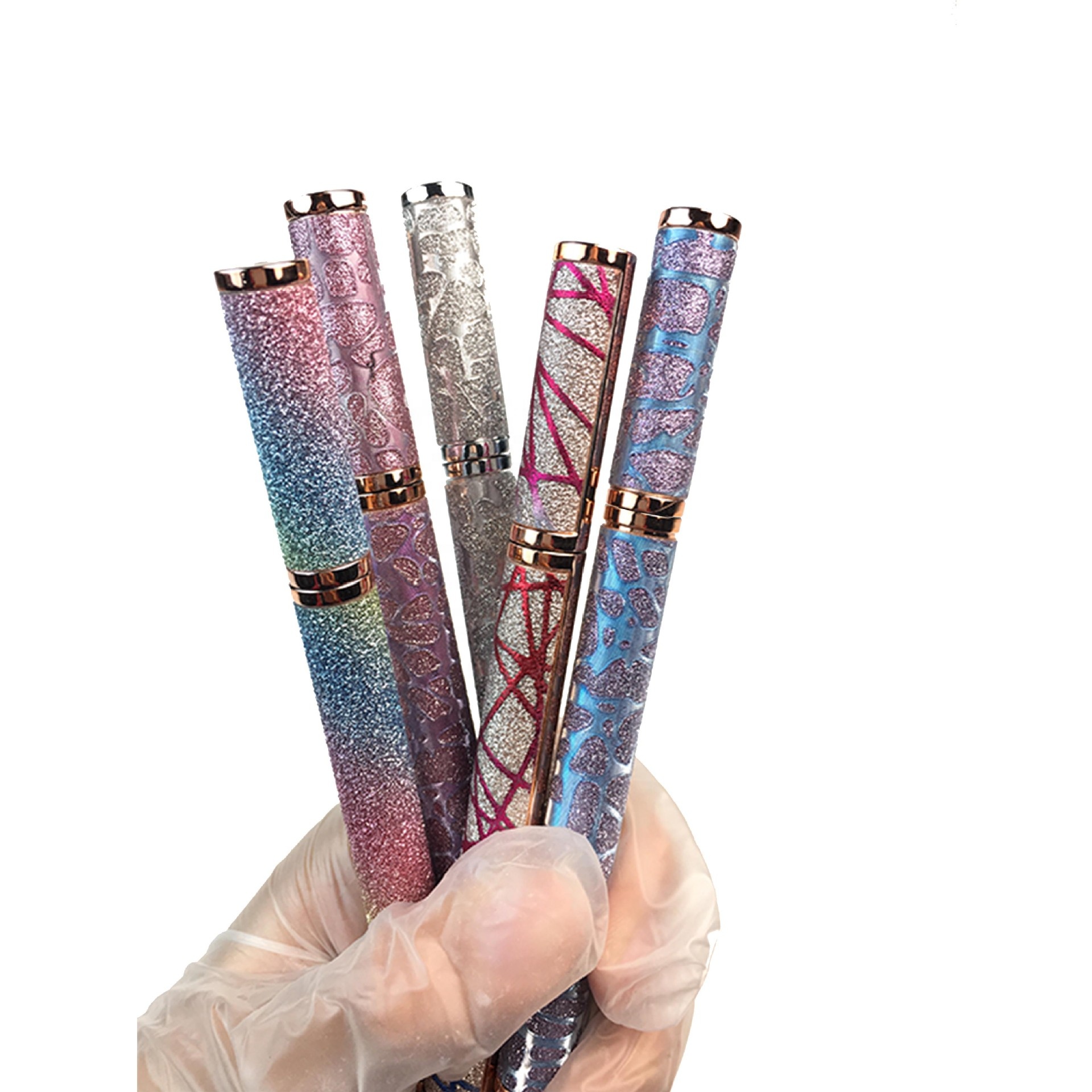 2020 new arrivals waterproof glitter color eyeliner private label eyeliner glue pen for mink eyelashes