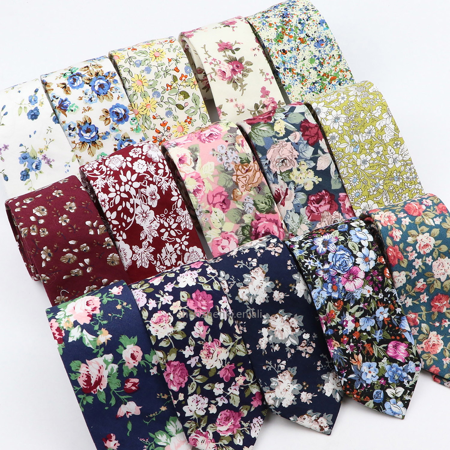 Amazon ebay hotsale Floral Printed 6cm Neck Tie 100% Cotton Women&Men Wedding Butterfly Dress Tuxedo Gift bow tie Accessory