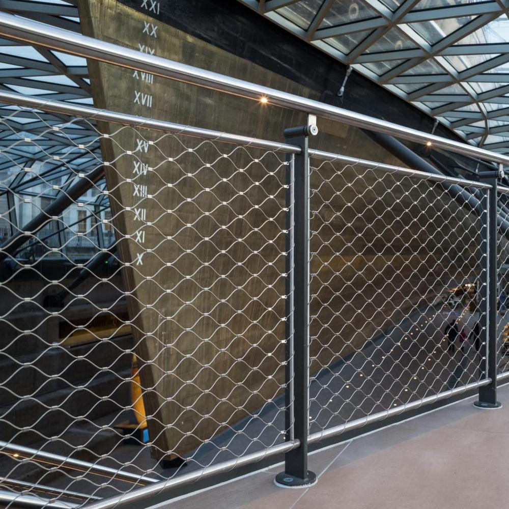 ss316 stainless steel wire mesh railings for roof deck terrace from epai