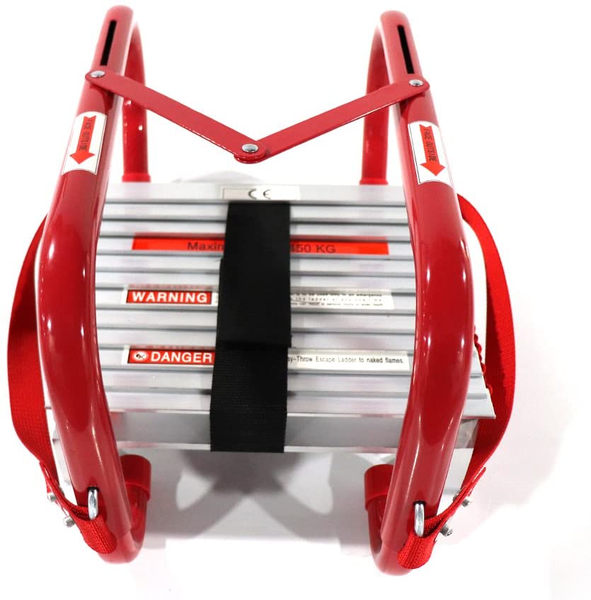 Fire Escape Ladder,Reusable Ladder with Anti-Slip Rungs and Wide Steps V Center Suitable for Windows and Balcony